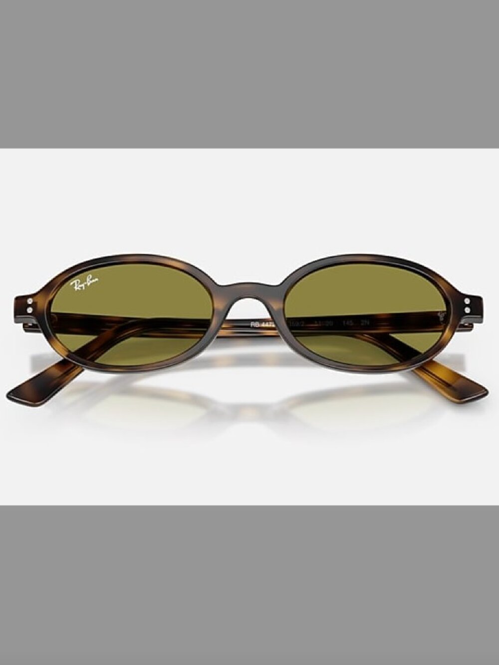 NEW Ray-Ban Khal Bio-Based Sunglasses in Polished Havana Tortoise/Green Lens